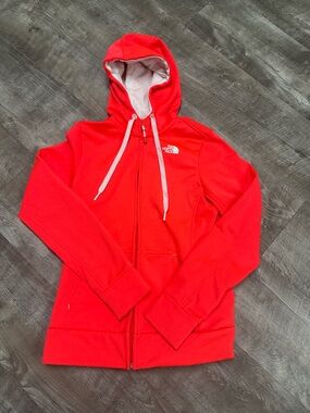 The North Face Women’s Neon-Coral Full-Zip Hooded Sweatshirt
